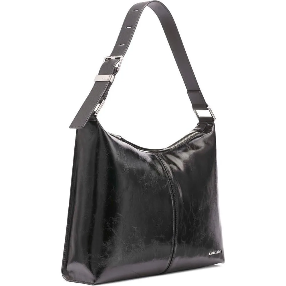Bolso de hombro Hobo Calvin Klein Max con cierre de cremallera superior, diseño elegante y funcional para mujer