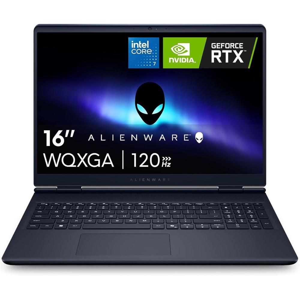 Alienware 16 Aurora Gaming Laptop AC16250-16" WQXGA 120Hz Display, Intel Core 7-240H Processor, 16GB DDR5 RAM, 1TB SSD, NVIDIA GeForce RTX 5050 8GB Graphics, Windows 11 Home, Onsite Service - Blue