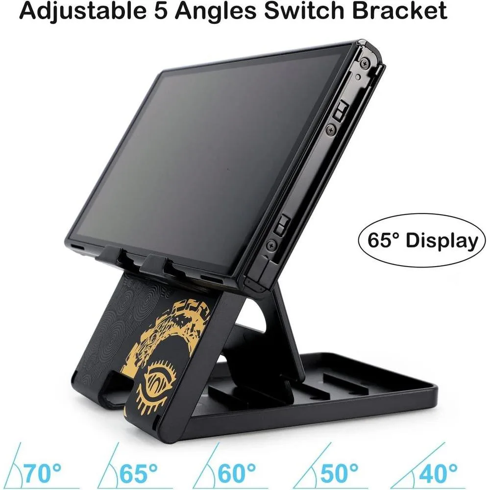 Soporte plegable y ajustable de Tscope para Nintendo Switch, compatible con Zleda Tears of The Kingdom, Lite y OLED