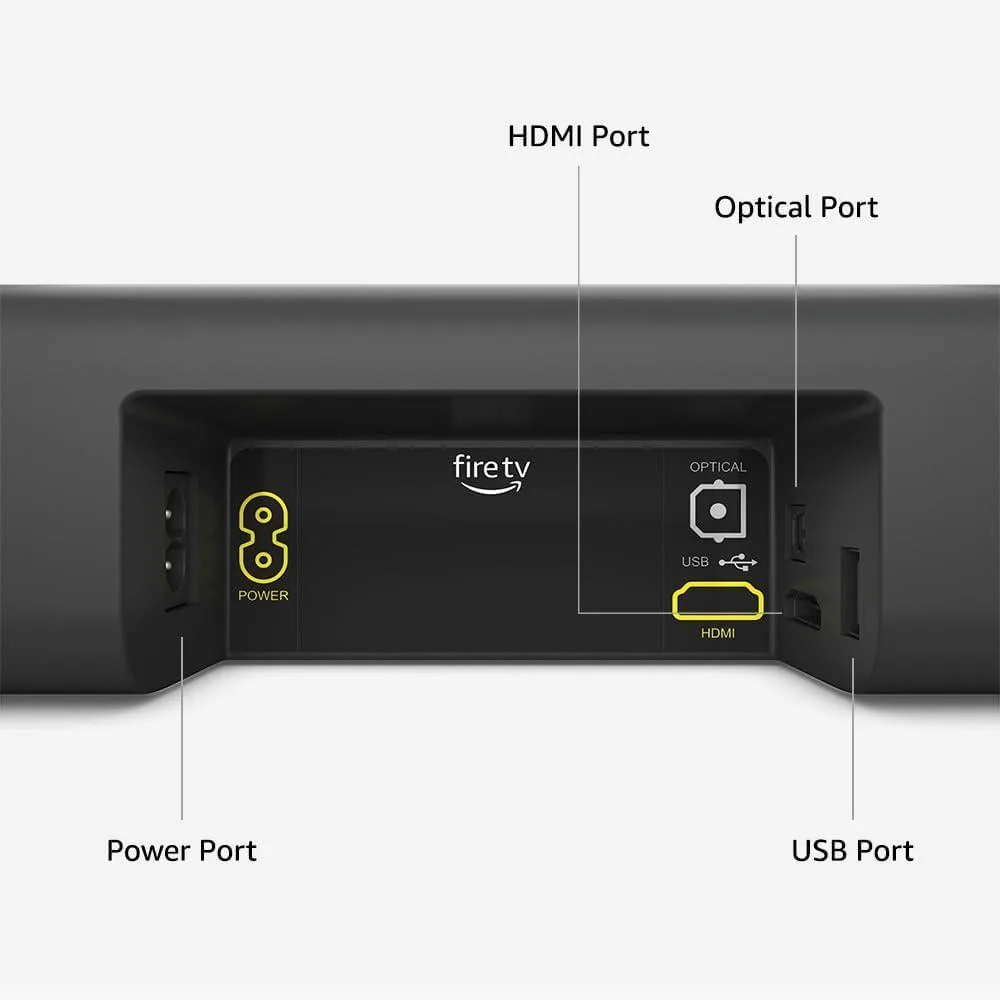 Barra de sonido Fire TV de Amazon con altavoces 2.0, DTS Virtual:X, Dolby Audio y conectividad Bluetooth