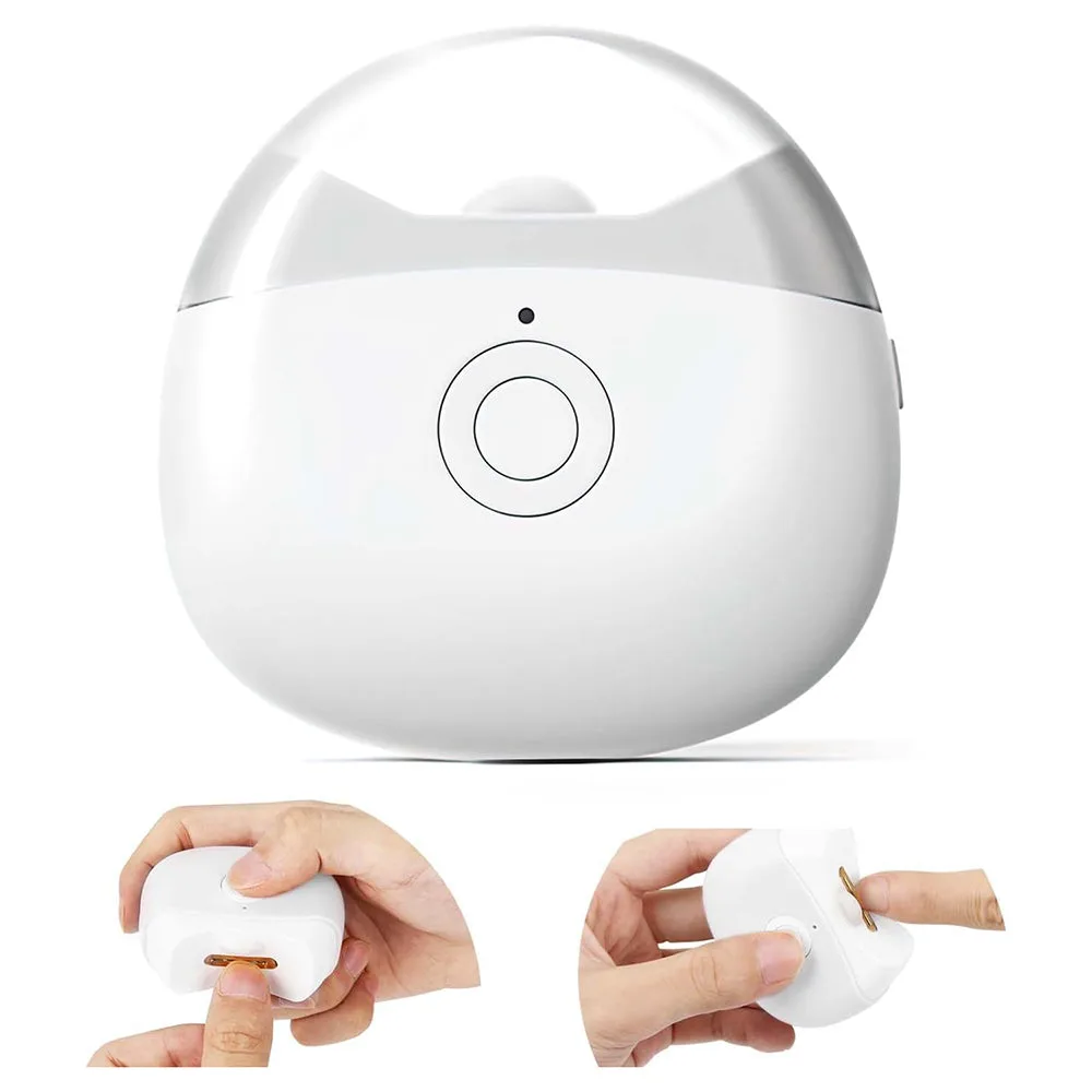 Electric Automatic Nail Clipper,Electric Baby Nail Clippers with Light,Rechargeable Nail Clippers with Catcher,Electric Nail File for Baby,Kids,Seniors,Newborn,Infant,Adult (White)