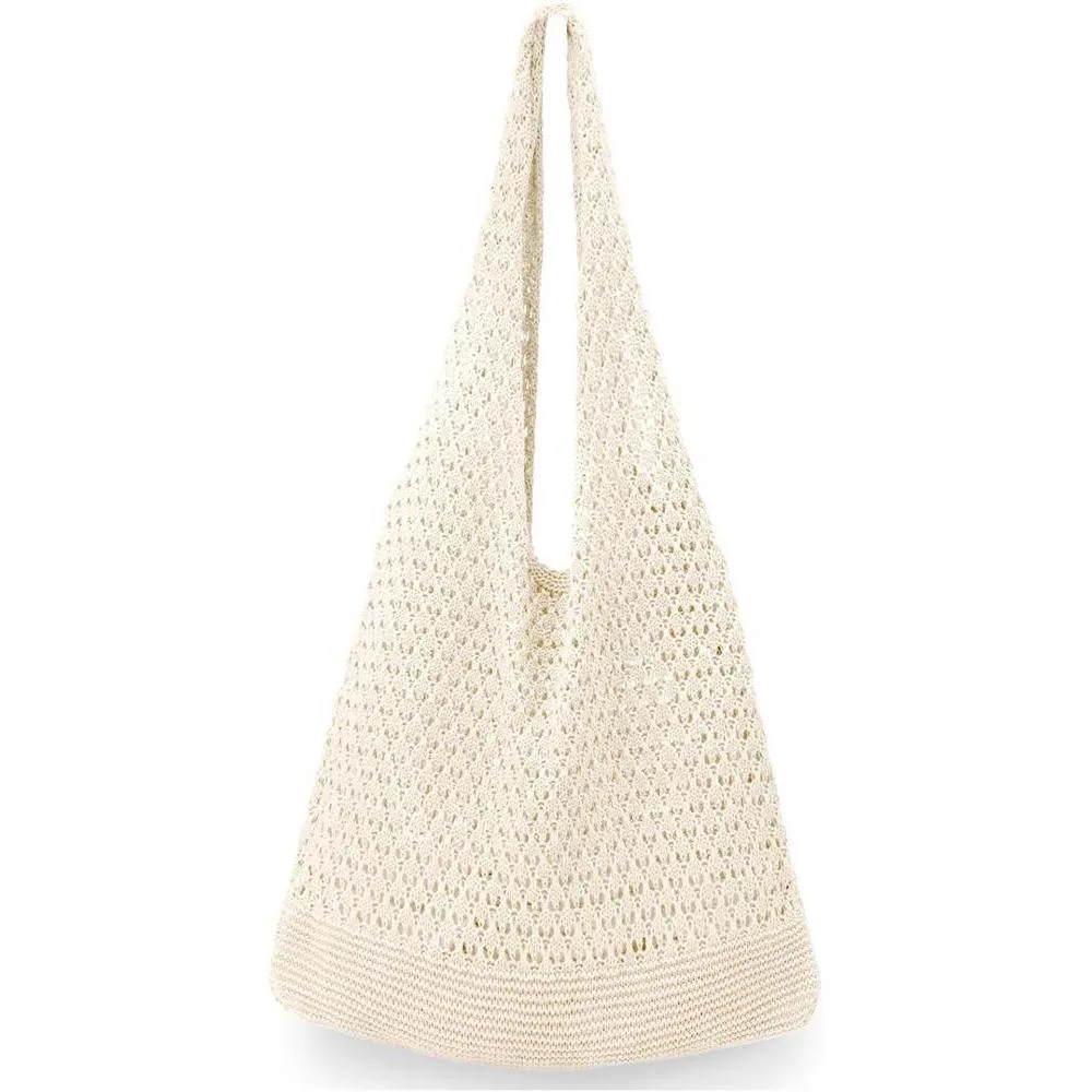 hatisan Crochet Bags for Women Summer Beach Tote Bag Aesthetic Tote Bag Hippie Bag Knit Bag