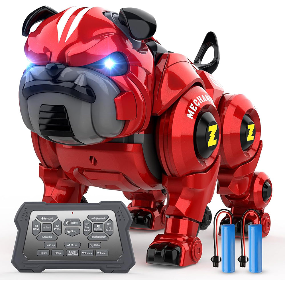 Lterfear Robot Dog for Kids, Remote Control Robot Rechargeable Programing Stunt Robo Dog with Sing, Dance, Touch Function, Robotic Dog Toy for Boys Ages 5 6 7 8 9 10+ Birthday Gifts, Red