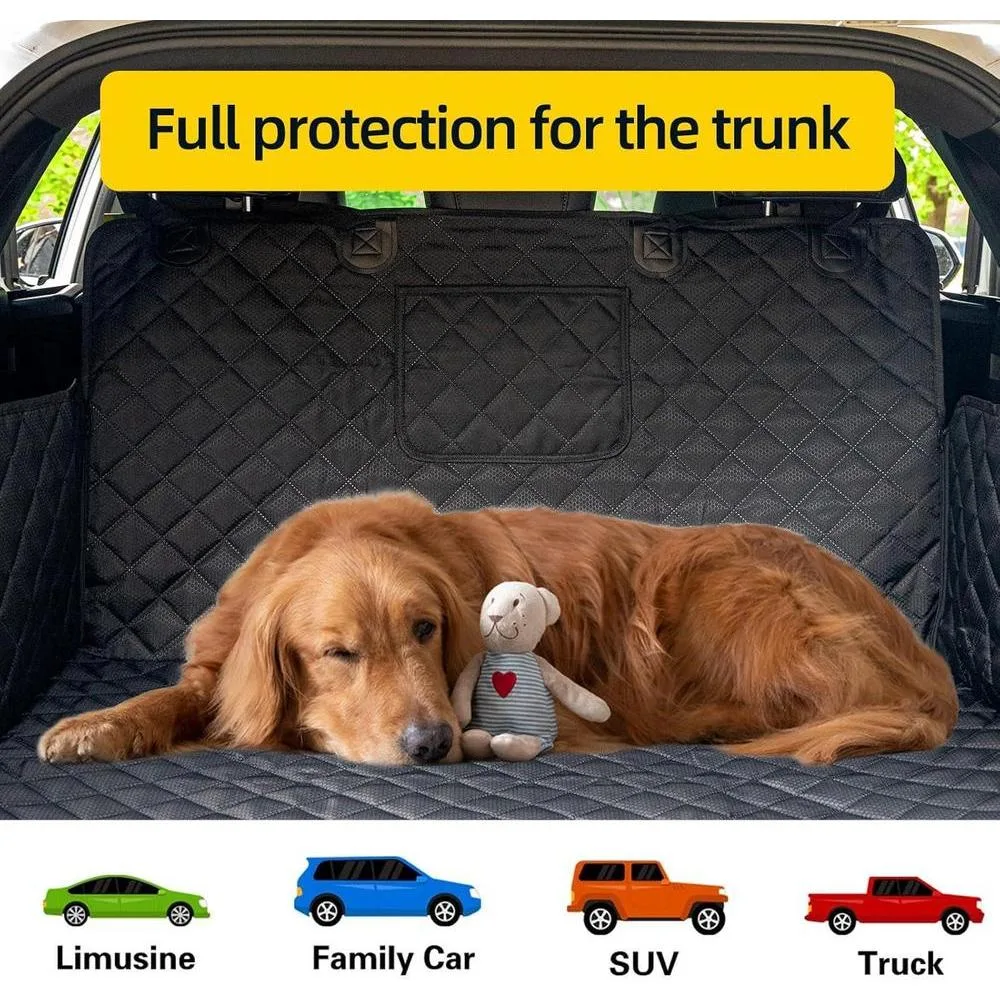 Funda impermeable y antideslizante para asiento de automóvil, adaptable a SUVs, sedanes y furgonetas, con protector de solapa