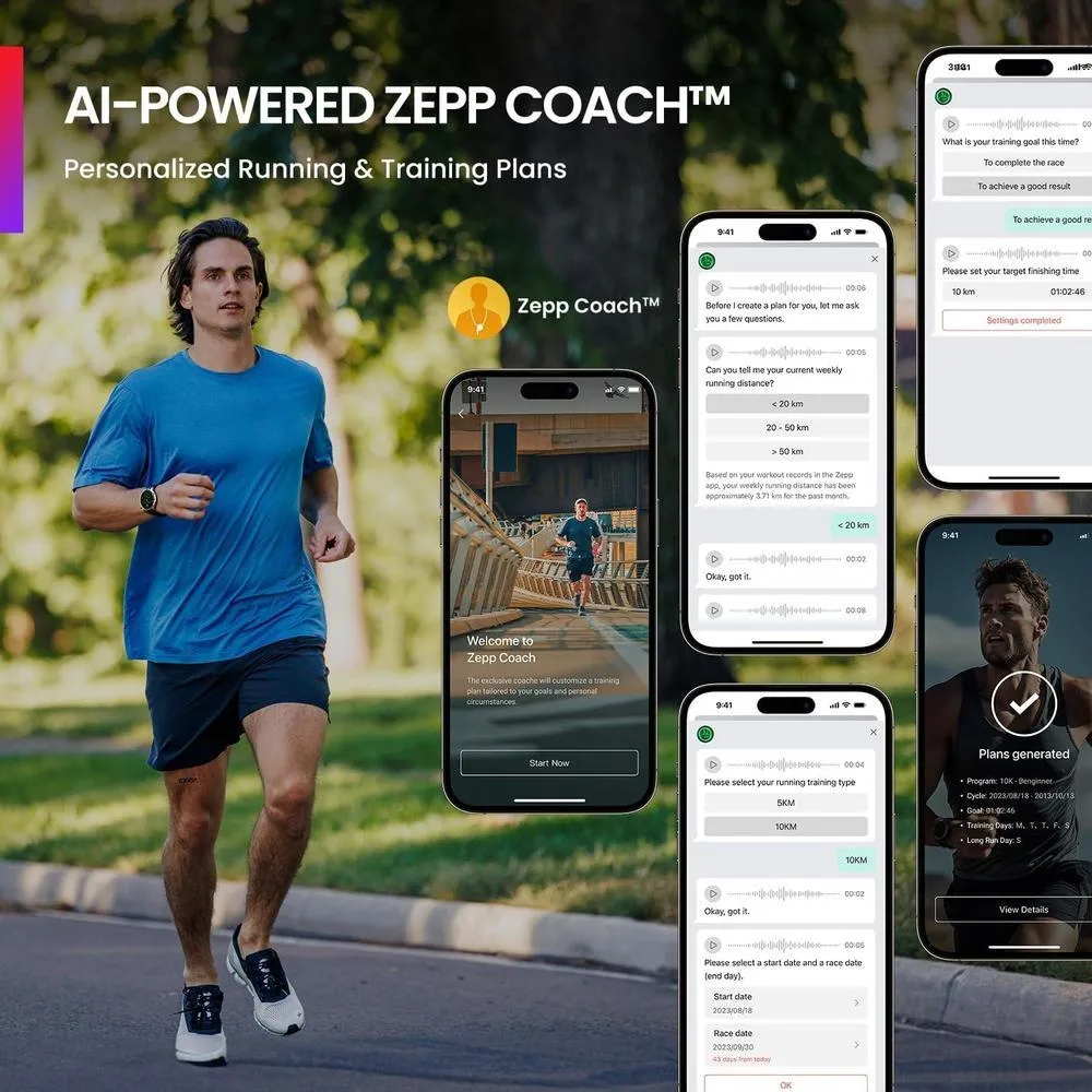 Amazfit Balance Smartwatch 4.6 cm con análisis corporal y de salud, GPS, Alexa, Bluetooth, duración de batería de 14 días