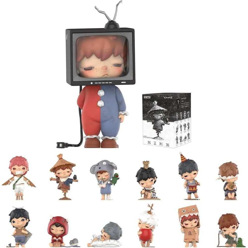 Figuras de la serie POP MART Hirono Mime, diseño aleatorio en caja ciega, juguetes coleccionables para decorar y regalar