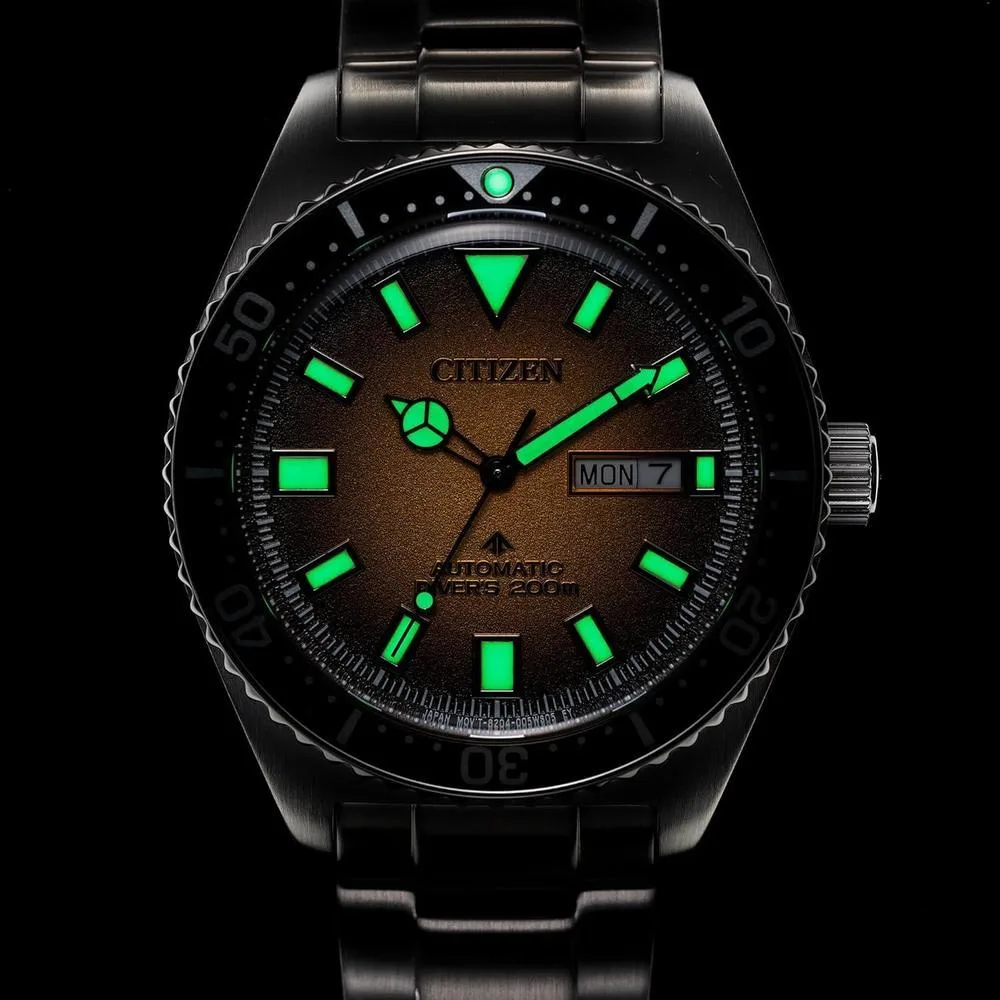 Citizen Reloj Promaster Dive automático de acero inoxidable, resist. al agua, fecha de día, para hombre, moderno amarillo