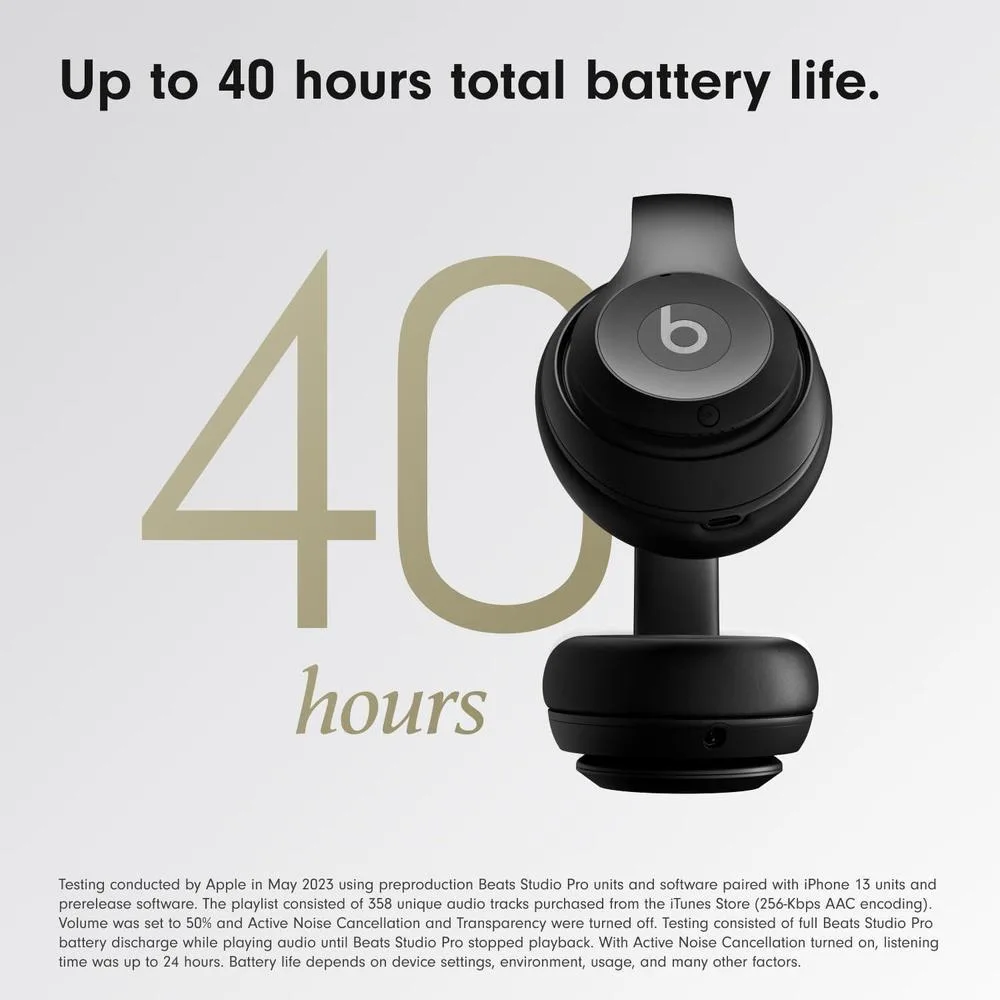 Beats Studio Pro - Auriculares inalámbricos Bluetooth con cancelación de ruido y audio espacial, compatibilidad Apple y Android