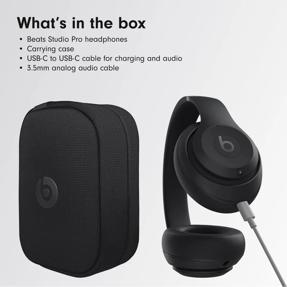 Beats Studio Pro - Auriculares inalámbricos Bluetooth con cancelación de ruido y audio espacial, compatibilidad Apple y Android