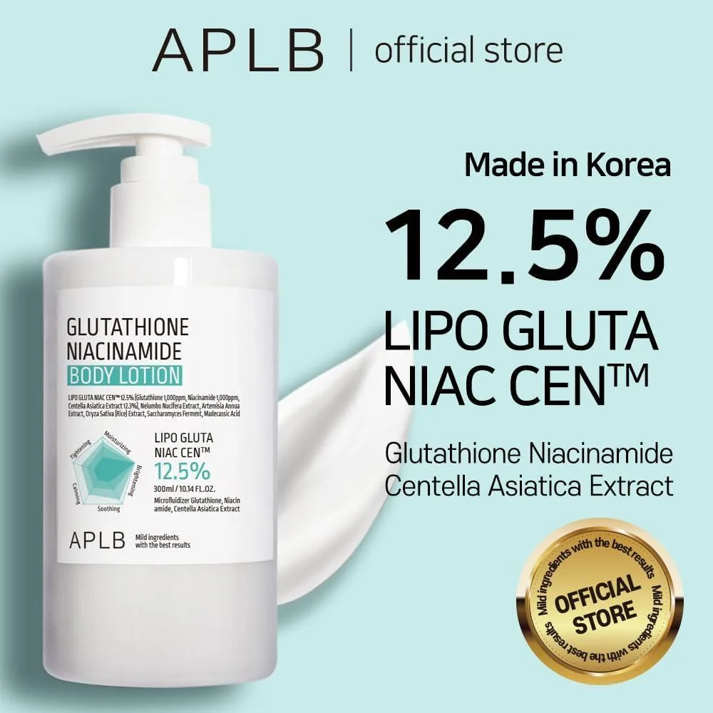 APLB Loción Corporal con Glutatión y Niacinamida LIPO GLUTA NIAC CEN™ hidratación y mejora de la textura de la piel coreana