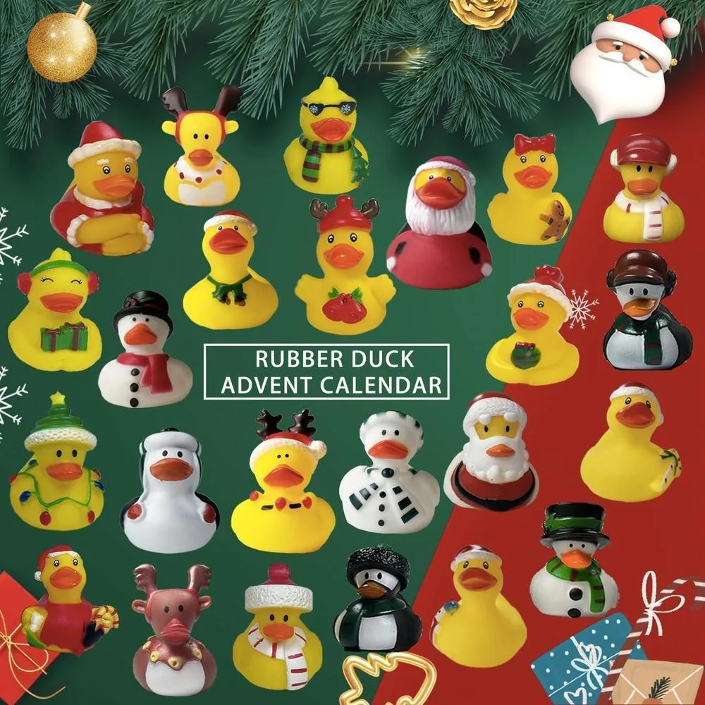 Calendario de Adviento 2025 con patos de goma, 24 días de sorpresas, regalo de cuenta regresiva para niños y adolescentes