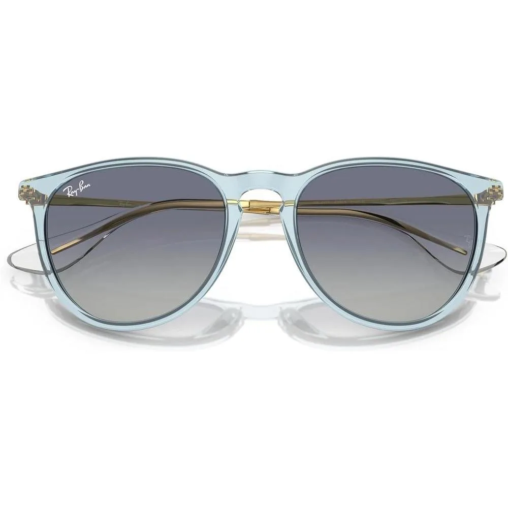 Gafas de sol redondas Ray-Ban Erika, protección UV, con estuche y paño de limpieza, diseño moderno