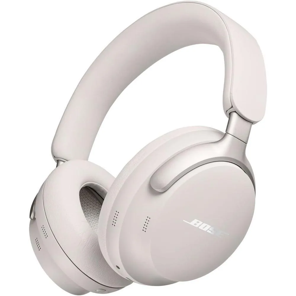 Bose QuietComfort Ultra Bluetooth Headphones, Wireless Headphones with Spatial Audio, Over Ear Noise Cancelling Headphones with Mic, Up To 24 Hours of Battery Life, White Smoke