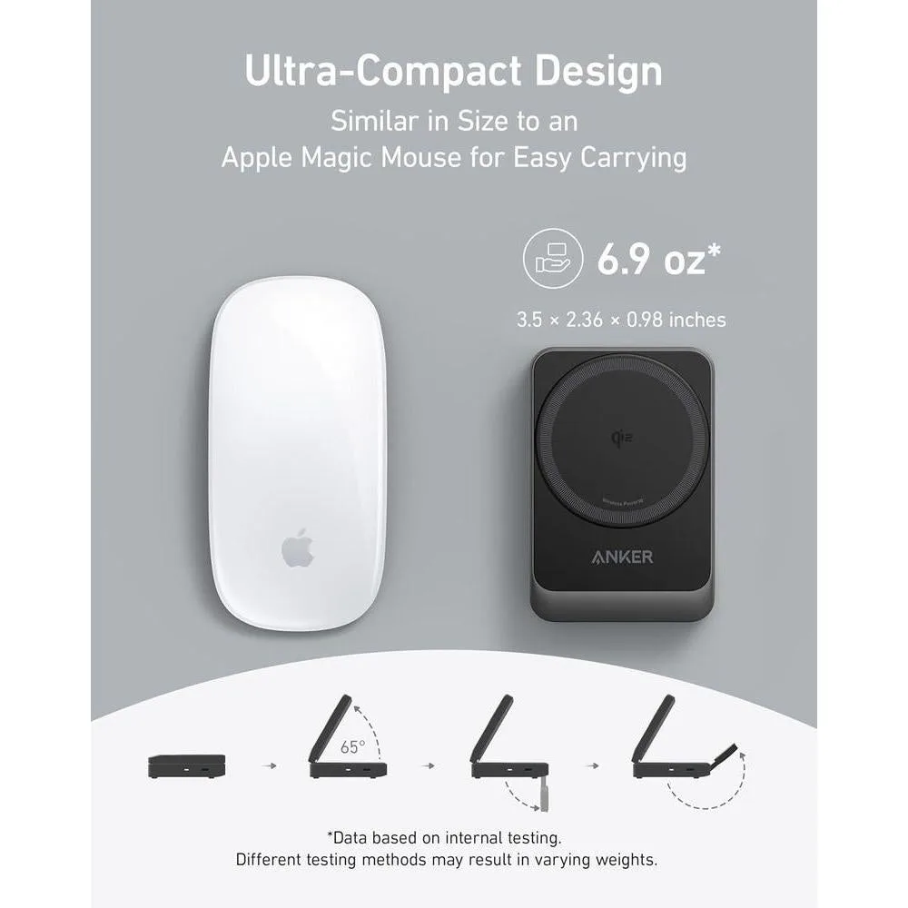 Estación de carga inalámbrica 3 en 1 Anker MagGo para iPhone, AirPods y Apple Watch con MagSafe, carga rápida y diseño compacto