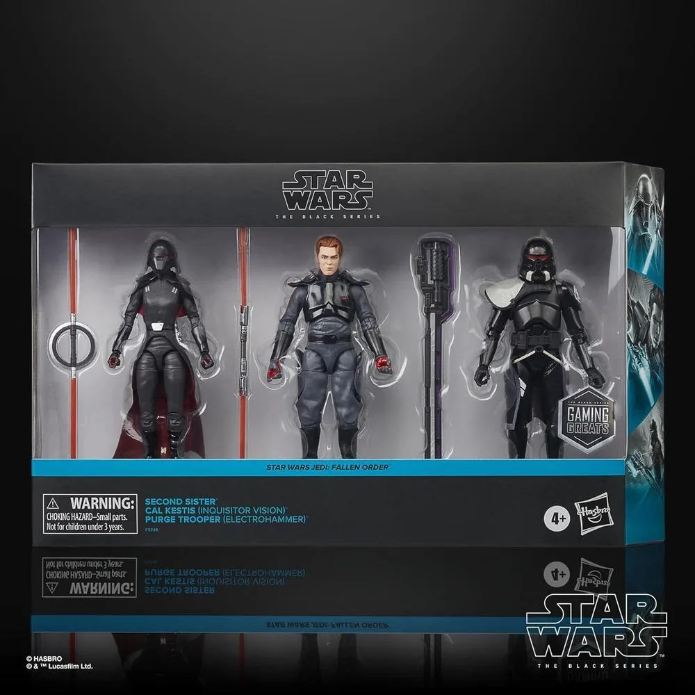 STAR WARS The Black Series Gaming Greats Second Sister, Cal Kestis y Purge Trooper, exclusivo de Amazon