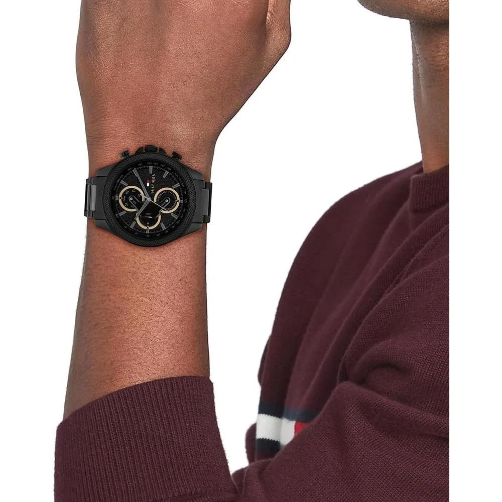 Reloj Multifunción Hombre Tommy Hilfiger, Caja Acero Inoxidable, Diseño Deportivo e Inspirado en Carreras, Resistente al Agua