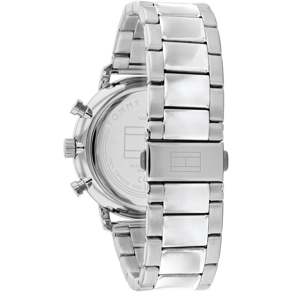 Reloj Tommy Hilfiger multifunción para hombre con números romanos y esfera de apertura, perfecto para ocasiones formales