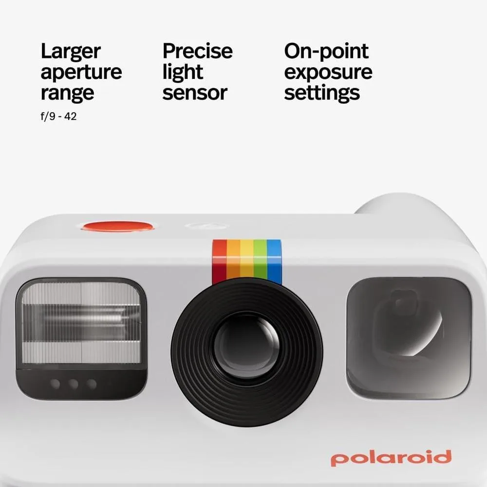 Polaroid Go Mini Cámara Instantánea Generation 2 con Paquete de Película Incluido - Blanco - Compatible con Película Polaroid Go