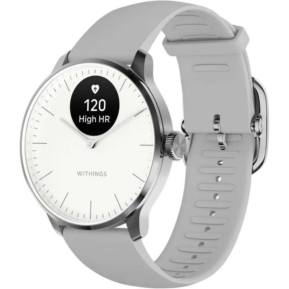 Withings ScanWatch Light - Hybrid Smart Watch, Heart Rate Monitoring, Fitness Tracker, Cycle Tracker, Sleep Monitoring