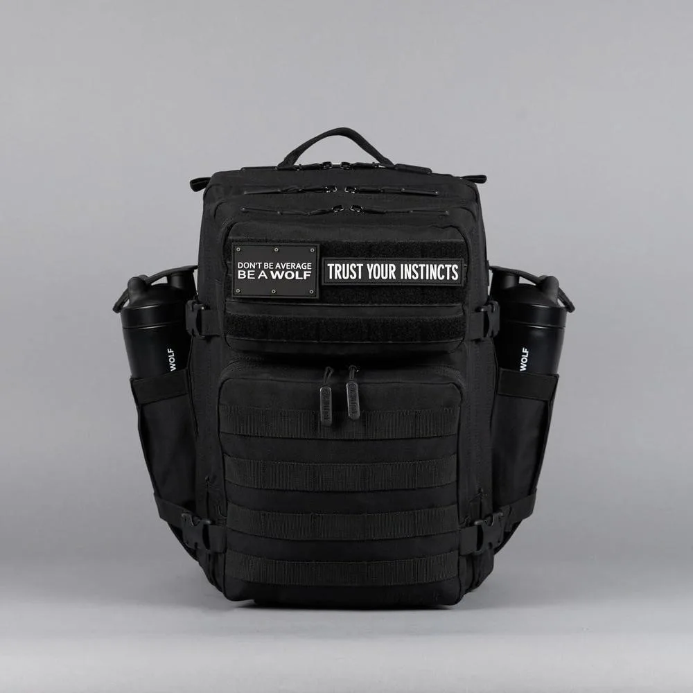 Mochila Táctica 35L WOLFpak en Color Negro con Resistencia al Agua y Personalización con Parches, Ideal para Viajes y Uso Diario