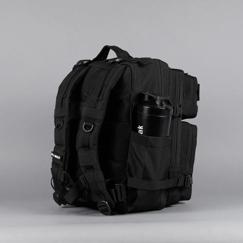 Mochila Táctica 35L WOLFpak en Color Negro con Resistencia al Agua y Personalización con Parches, Ideal para Viajes y Uso Diario