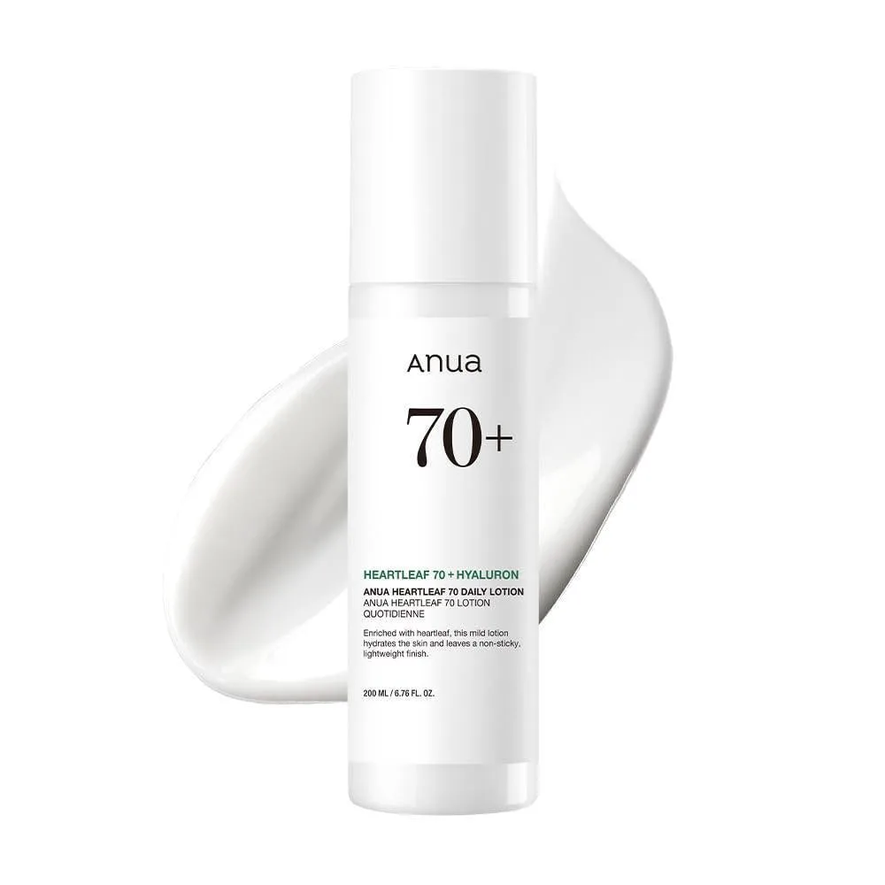 Anua Heartleaf Loción Diaria, Hidratante Facial con Ácido Hialurónico para Piel Sensible, Ligera, Cuidado de la Piel Coreano (200ml, 6.76 fl.oz.)
