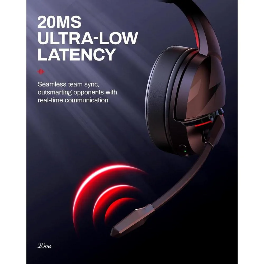 Auriculares inalámbricos Acer para juegos con batería de 100 horas, micrófono claro y controladores dinámicos