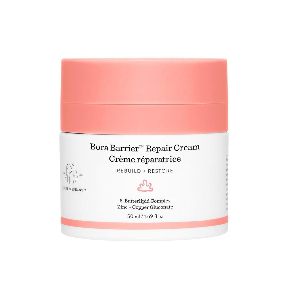 Drunk Elephant Bora Barrier - Crema hidratante ultra rica - Cuidado de la piel clínico limpio - Libre de crueldad animal - Probado por dermatólogos - Libre de aceites esenciales, siliconas y