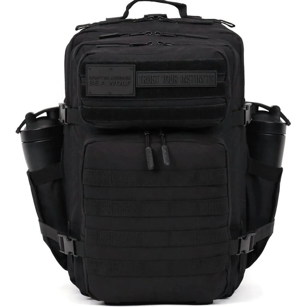 Mochila Táctica WOLFpak 45L Edición Nightshade, resistente al agua, ideal para camping, senderismo y gimnasio, personalizable con parches