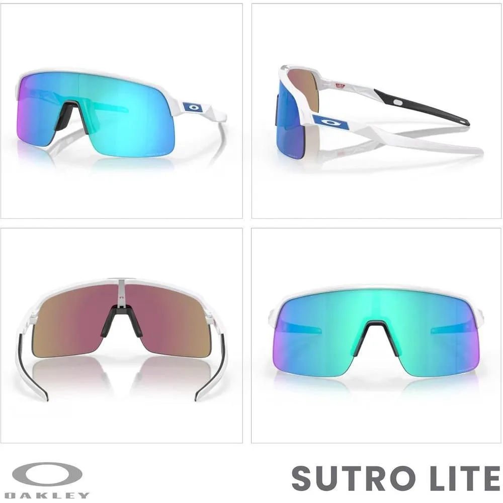 Lentes de sol Oakley Sutro Lite rectangulares para hombre y mujer con kit de accesorios y correa, protección UV y tecnología Prizm