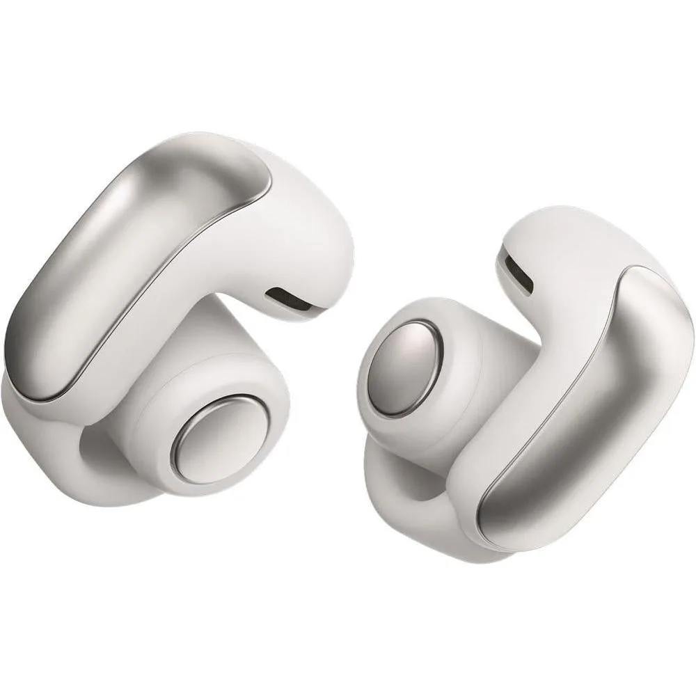Bose Ultra Open Earbuds, Immersive Audio Open Ear Earbuds, Clip on Earbuds for Comfort, Running Earbuds with OpenAudio for Awareness, Up to 48 Hours of Battery Life, White Smoke