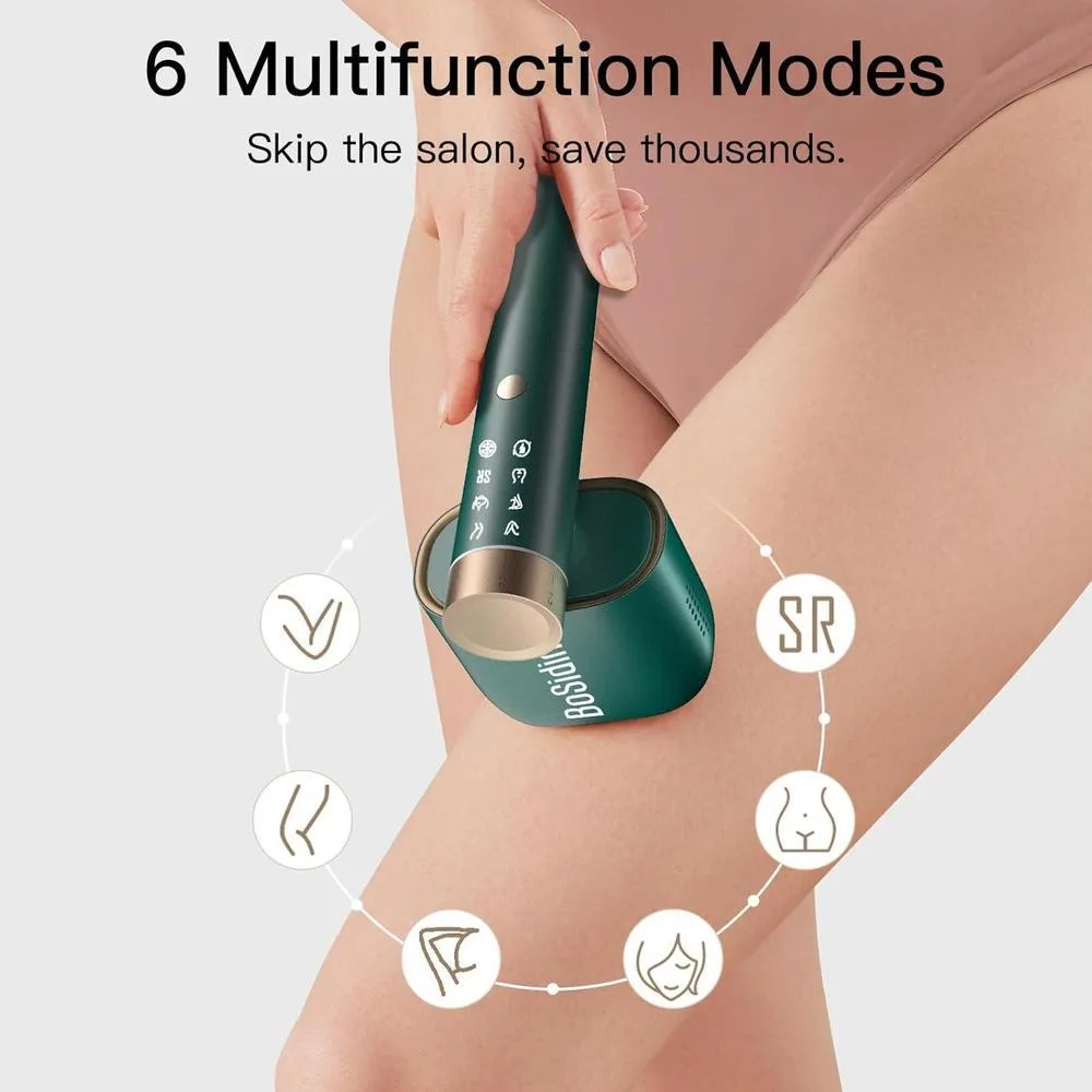 BoSidin IPL Depiladora Láser, 6+1 Modos, Rejuvenecimiento Facial, Enfriamiento de Hielo