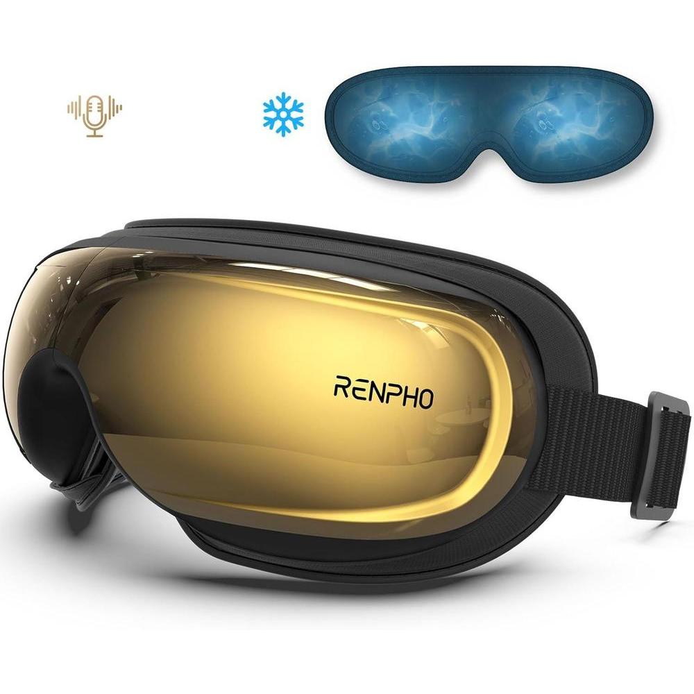 RENPHO Valentines Day Gifts, Eye Massager with Heat and Cooling, FSA/HSA Eligible, Eyeris 3 Voice Controlled Heated Eye Mask with DIY Massage Setting, Music Eye Care Birthday Gifts for Women Men