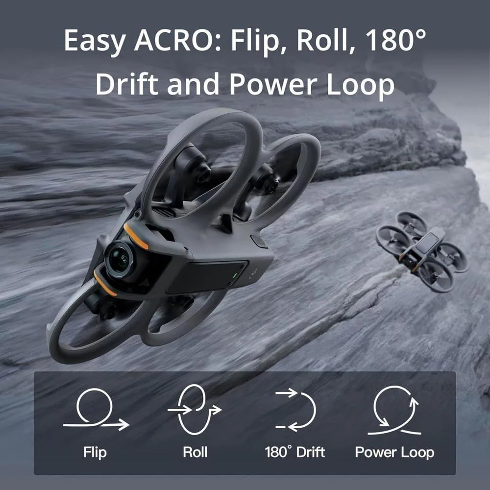 DJI Avata 2 Fly More Combo con batería y Goggles, dron FPV 4K de experiencia inmersiva, para principiantes y contenido POV