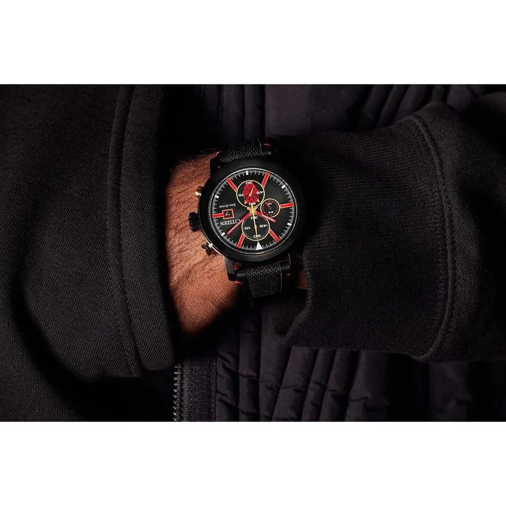 Citizen Eco-Drive Star Wars Darth Maul Mastermind cronógrafo negro con correa de nailon y esfera negra, modelo CA0766-02W