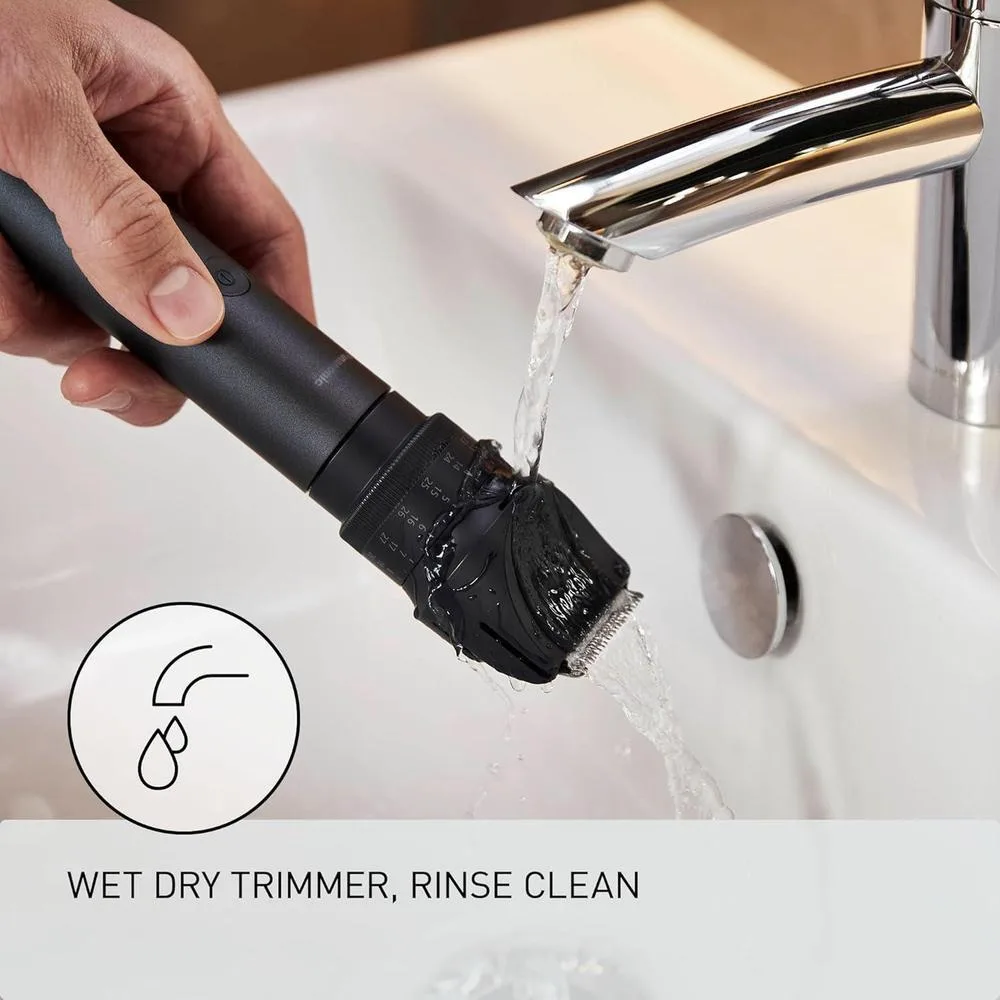 Panasonic Recortadora eléctrica multiforma para barba y cabello con sistema avanzado de cuchillas, impermeable para uso en húmedo y seco