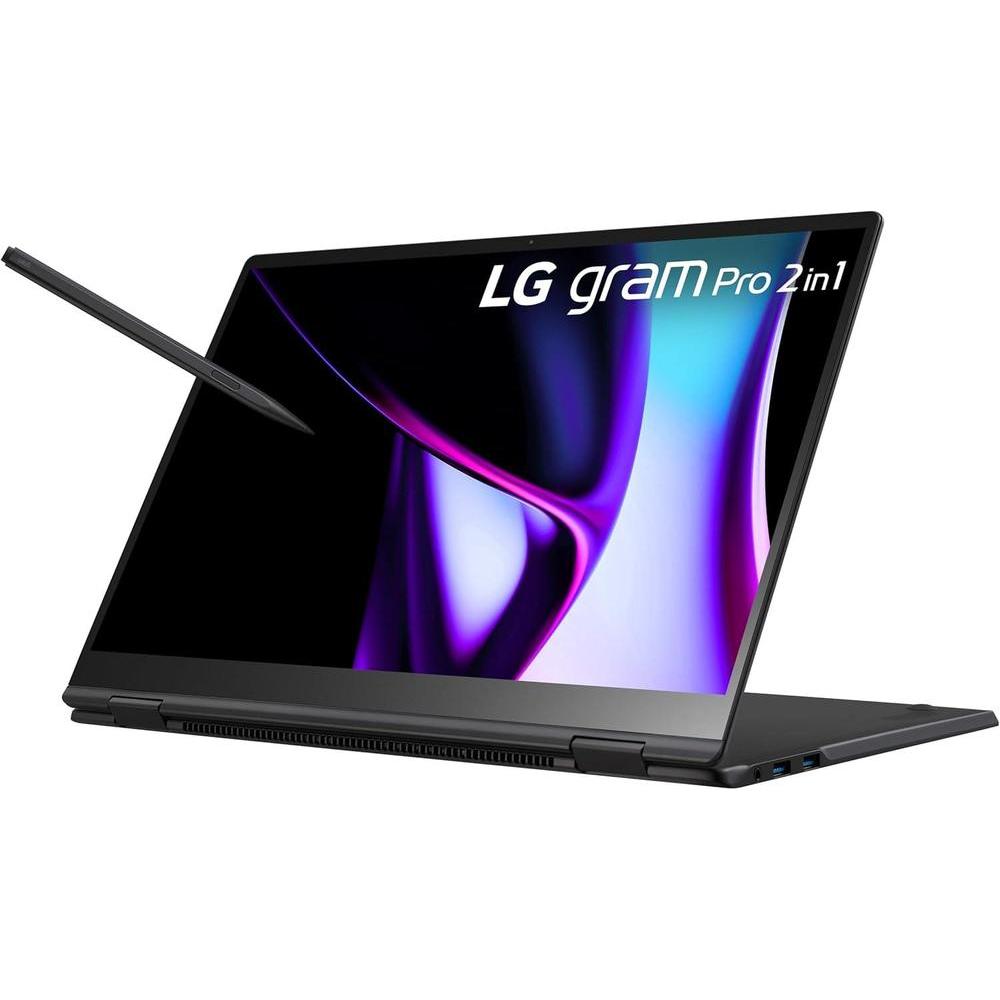 LG gram Pro 2 in1 16-inch Lightweight and Versatile Laptop, Intel Evo Edition - AI-enabled Intel Core Ultra 7, 16GB RAM, 1TB SSD, Touch IPS Display, Black