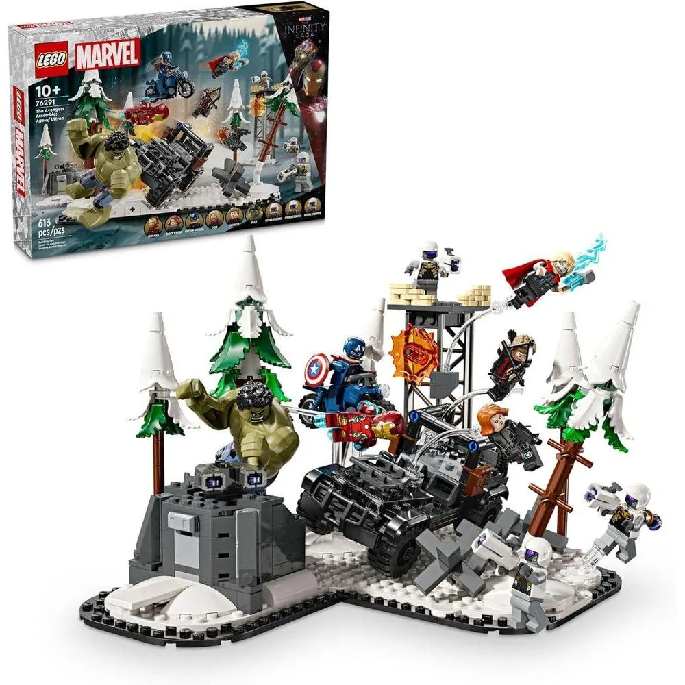 LEGO Marvel The Avengers Assemble: Age of Ultron Building Toy Set - Marvel Toy & Figures for Boys & Girls, Ages 10+ - Gift Ideas for Kids - Includes 6 Superhero Minifigures - 76291
