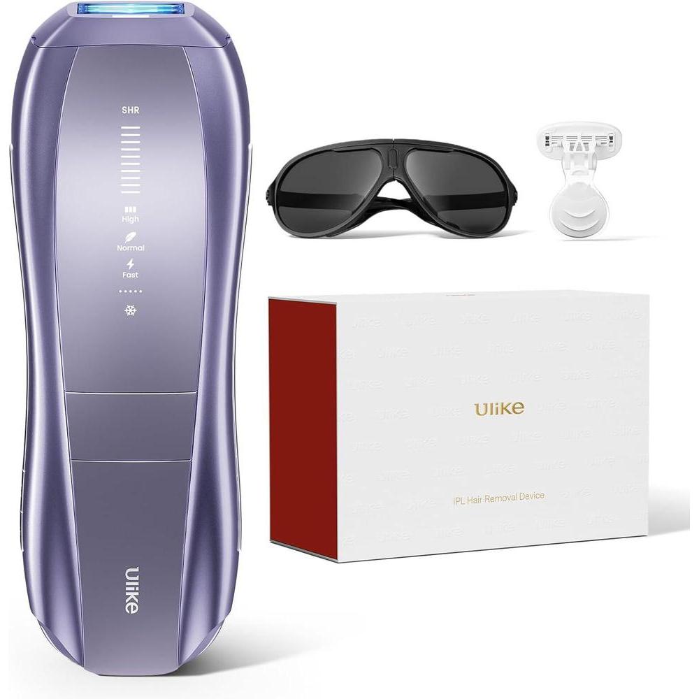 Ulike Laser Hair Removal Device Air 10 Ipl Gift for Women and Men, Ice Cool and Permanent Hair Reduction for Nearly Painless, Dual Lights, Skin Sensor & USHR Mode Hair Removal in 10mins from Home