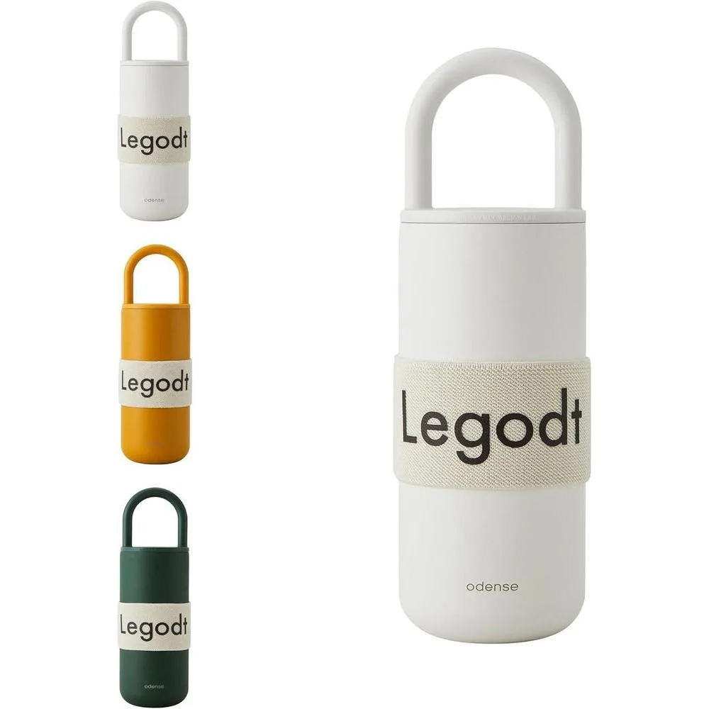 Odense - Vaso térmico Legodt Loop con tapa y asa, aislado, resistente a fugas, de acero inoxidable