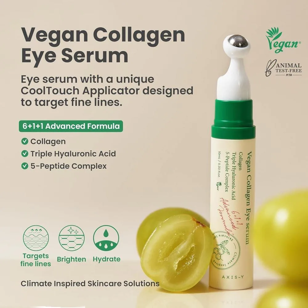 AXIS-Y Vegan Collagen Eye Serum Vegano Con Colágeno Y Ácido Hialurónico 9.76ml