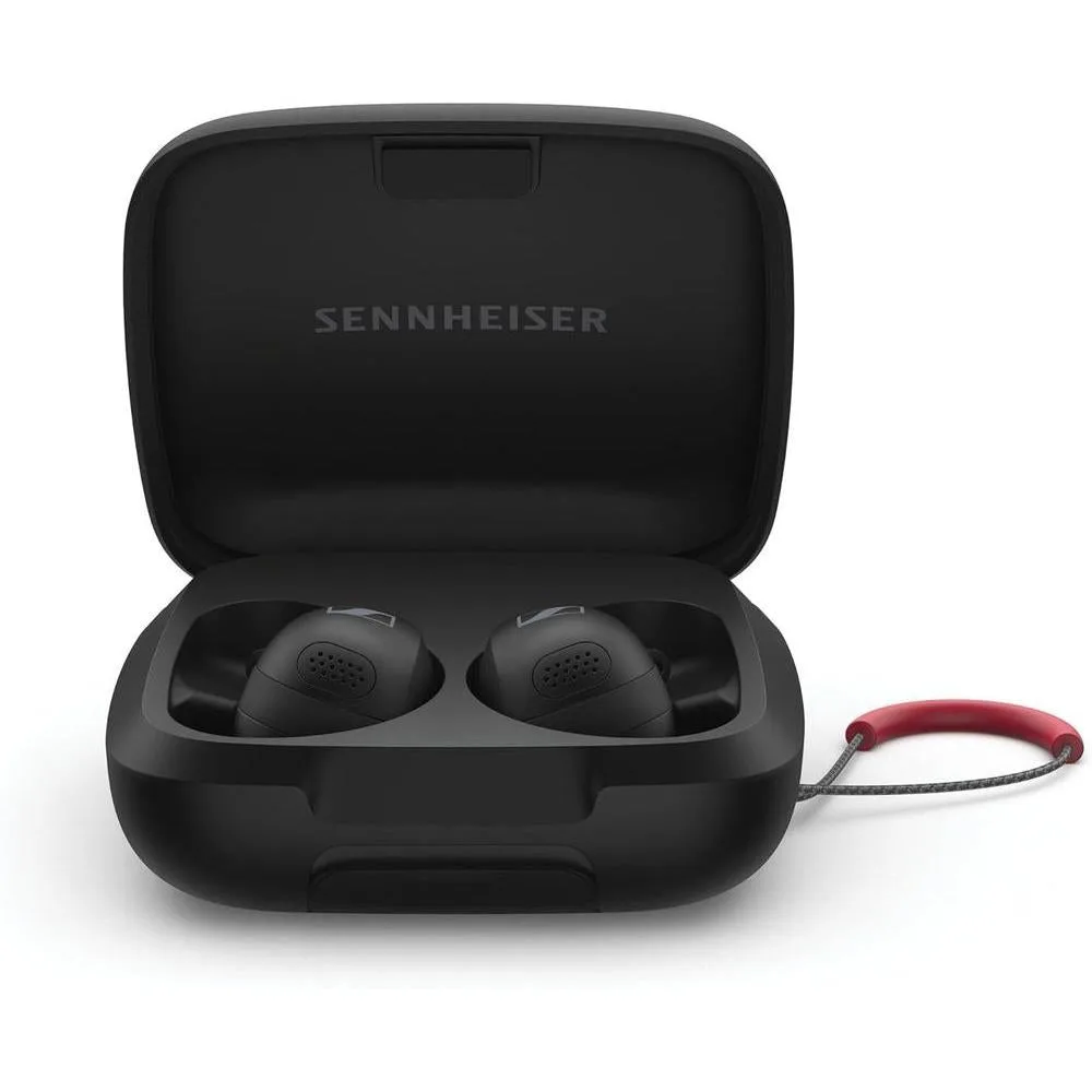 Sennheiser Momentum Sport Earbuds with Sport Sound Tuning and Adaptive ANC, Secure Fit, 24-Hour Battery Life, Fitness Tracker for Body Performance Data, Black