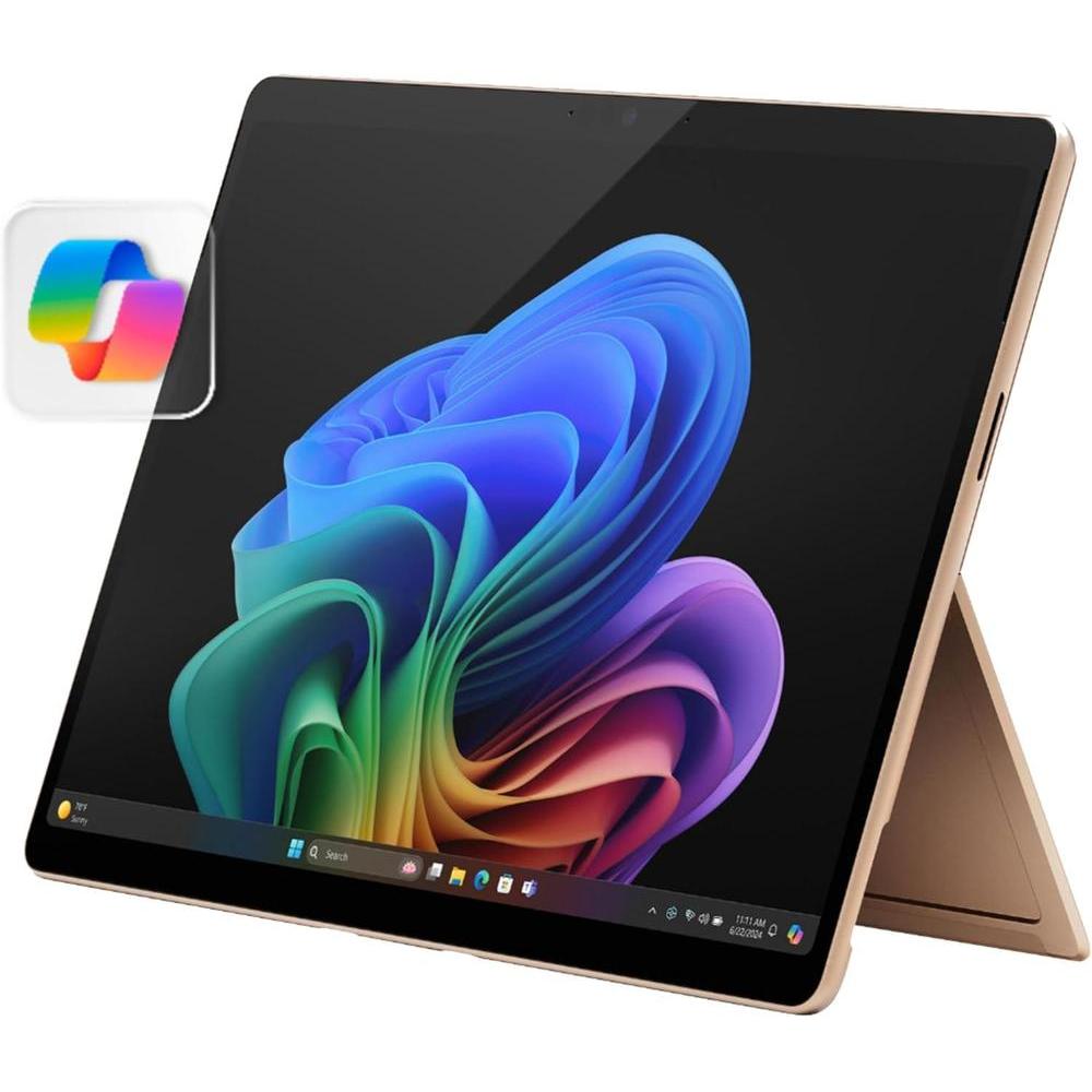 Microsoft Surface Pro 2-in-1 Laptop/Tablet (2024), Windows 11 Copilot+ PC, 13" Touchscreen Display, Snapdragon X Plus (10 Core), 16GB RAM, 512GB Storage, Dune
