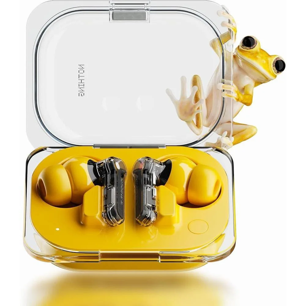 Nothing Ear(a) Wireless Earbuds with Active Noise Cancellation, Bass Boost Algorithm and Up to 42.5 Hours of Listening Time - Yellow