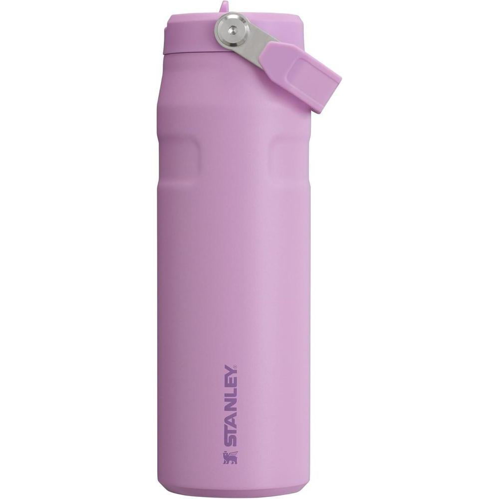 Stanley IceFlow Flip Straw 2.0 Water Bottle 24 OZ | Built-In Straw with Larger Opening | Lightweight & Leak-Resistant | Insulated Stainless Steel | BPA-Free | Lilac