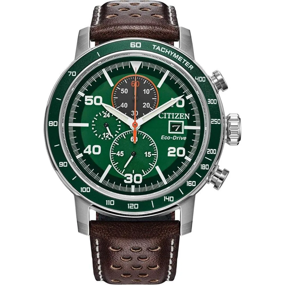 Citizen Men's Eco-Drive Weekender Brycen Chronograph Watch Stainless Steel Case