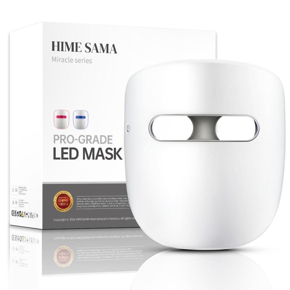 Máscara facial LED, máscara LED de 8 colores para el cuidado de la piel de la cara, elegible para FSA/HSA, máscara de luz roja para cara, máscara de luz infrarroja, máscara de luz roja y