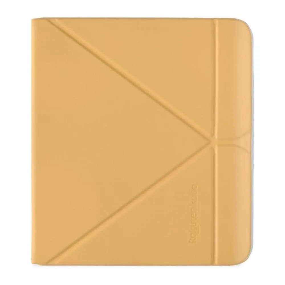 Kobo Libra Colour SleepCover | Amarillo mantequilla | Tecnología Sleep/Wake, soporte de 2 vías, cuero vegano, compatible