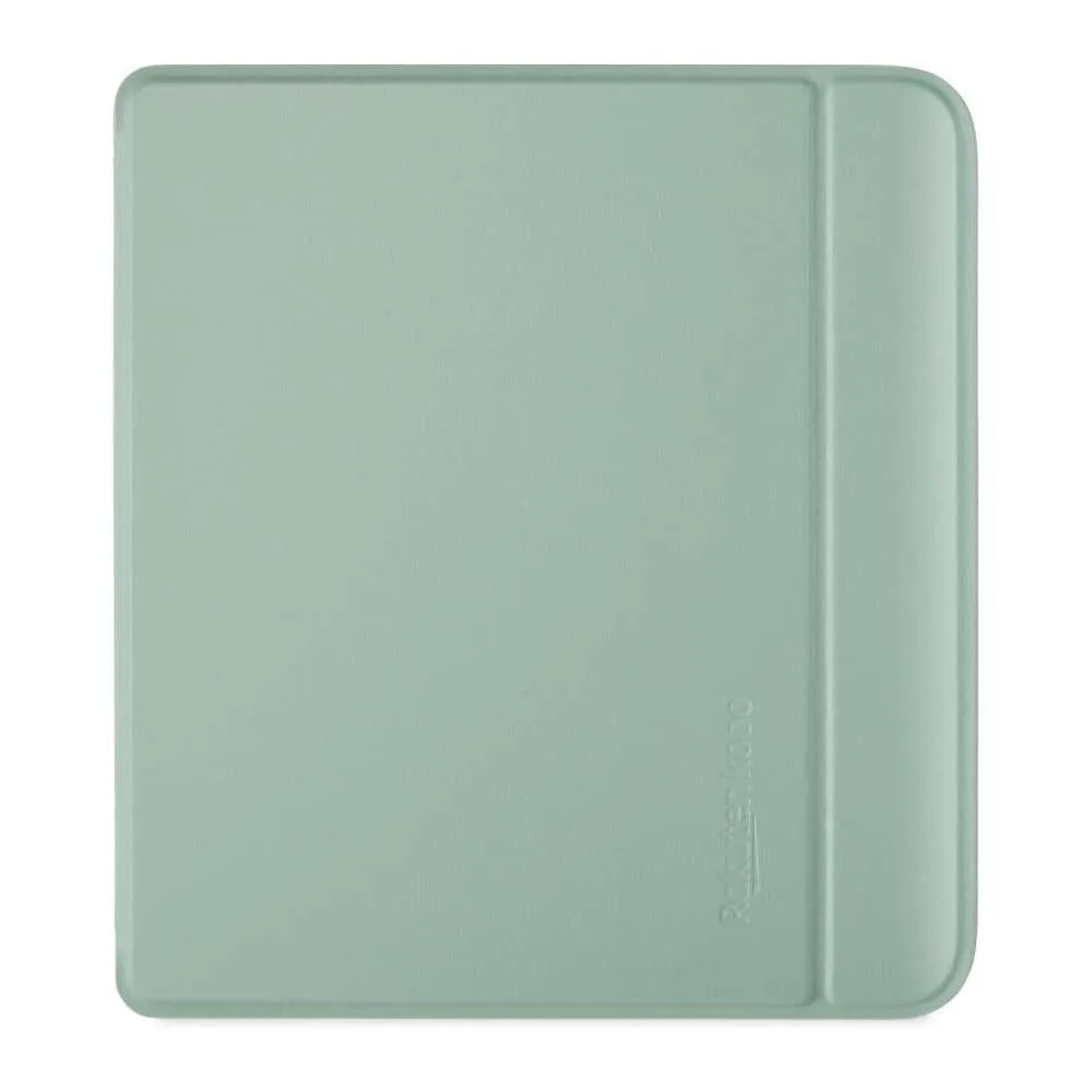 Funda Kobo Libra Colour SleepCover verde jardín, tecnología de sueño y despertador. Soporte 2 vías y cuero vegano
