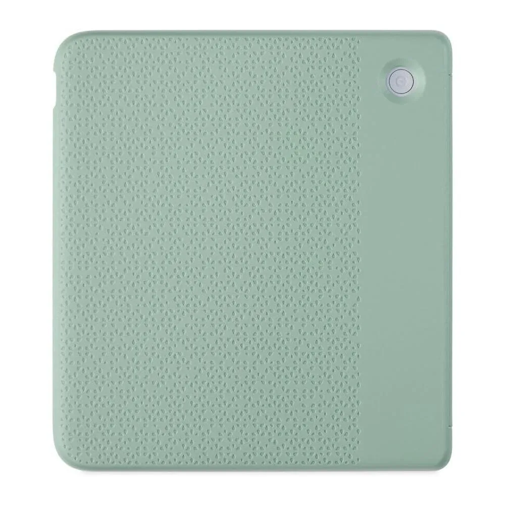Funda Kobo Libra Colour SleepCover verde jardín, tecnología de sueño y despertador. Soporte 2 vías y cuero vegano